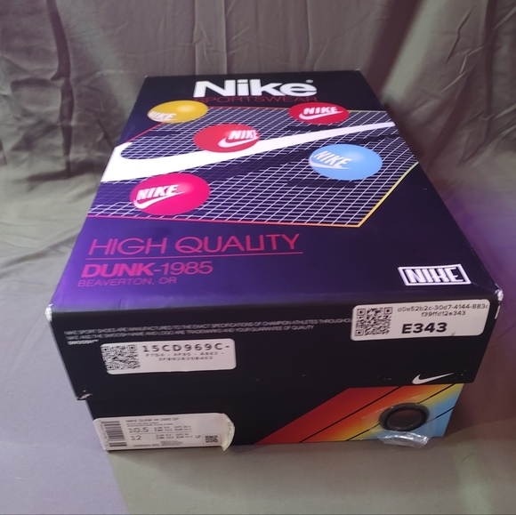 Nike Dunk High 1985 SP yellow acid wash 10.5m - Picture 5 of 6